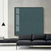 Modern, light luxury and minimalist Nordic decorative paintings with blue, white and yellow lines, bedroom and living room wall paintings, hotel murals and entrance paintings Item Picture